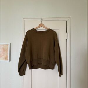 Everlane crew neck crop sweatshirt